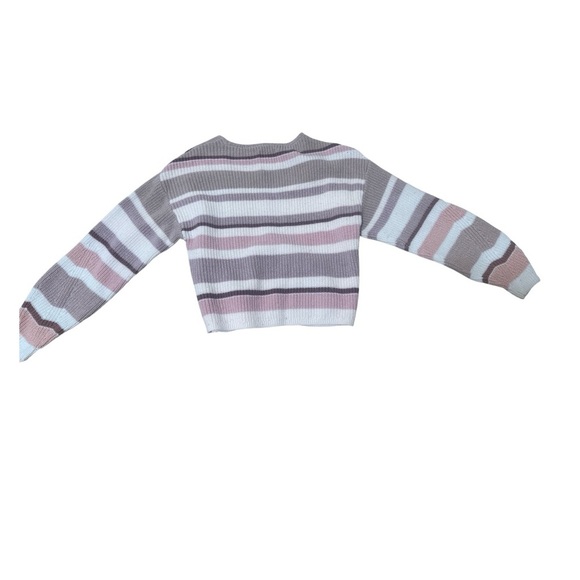 Abercrombie & Fitch V-Neck Sweater - Pink, Brown, Cream - Picture 4 of 6